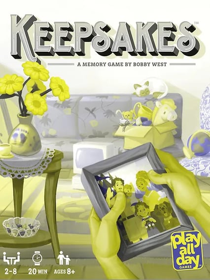 Cover of the card game Keepsakes by Play All Day Games
